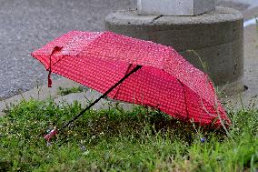 Remnants Of Hurricane Beryl Drop Rain Showers In Brampton, Ontario, July 10 And 11, 2024.