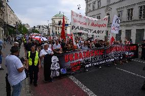 81th Anniversary Of The Volhynia Massacre In Warsaw.