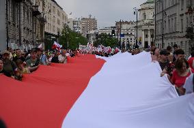 81th Anniversary Of The Volhynia Massacre In Warsaw.