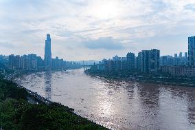 Jialing River and Yangtze River Water Level Rose in Chongqing