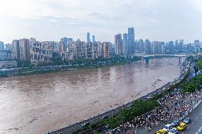 Jialing River and Yangtze River Water Level Rose in Chongqing