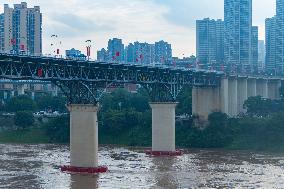 Jialing River and Yangtze River Water Level Rose in Chongqing