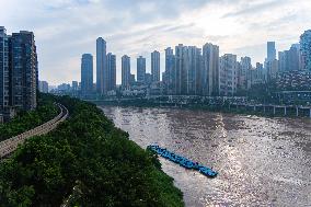 Jialing River and Yangtze River Water Level Rose in Chongqing