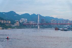 Jialing River and Yangtze River Water Level Rose in Chongqing