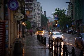 POLAND-WARSAW-RAIN