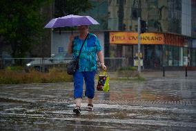 POLAND-WARSAW-RAIN