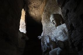 Yungang Grottoes in Datong
