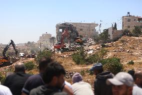 Israeli Forces Demolish A Palestinian House - Hebron