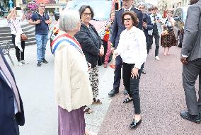 Rachida Dati Visits Rouen Cathedral Following Its Spire Fire