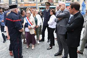 Rachida Dati Visits Rouen Cathedral Following Its Spire Fire