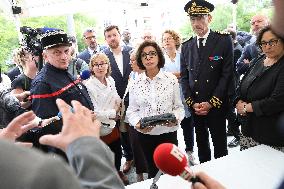 Rachida Dati Visits Rouen Cathedral Following Its Spire Fire