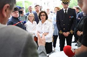 Rachida Dati Visits Rouen Cathedral Following Its Spire Fire