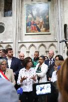 Rachida Dati Visits Rouen Cathedral Following Its Spire Fire