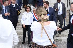 Rachida Dati Visits Rouen Cathedral Following Its Spire Fire