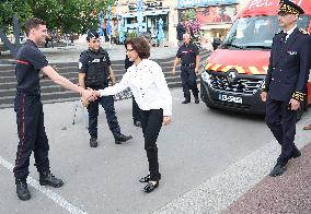 Rachida Dati Visits Rouen Cathedral Following Its Spire Fire