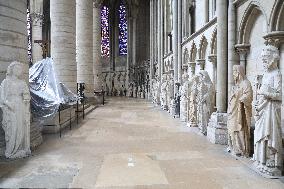 Rachida Dati Visits Rouen Cathedral Following Its Spire Fire