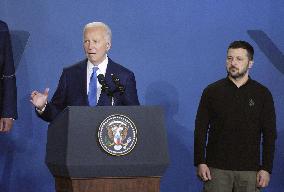 U.S., Ukraine presidents at NATO meeting in Washington