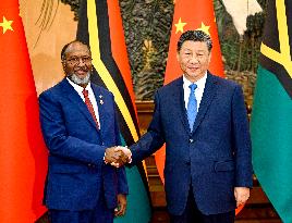 CHINA-BEIJING-XI JINPING-VANUATU-PM-MEETING (CN)