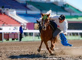 (SP)CHINA-XINJIANG-ZHAOSU-NATIONAL TRADITIONAL GAMES OF ETHNIC MINORITIES-EQUESTRIAN (CN)