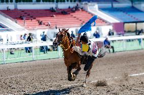 (SP)CHINA-XINJIANG-ZHAOSU-NATIONAL TRADITIONAL GAMES OF ETHNIC MINORITIES-EQUESTRIAN (CN)