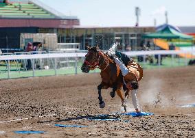 (SP)CHINA-XINJIANG-ZHAOSU-NATIONAL TRADITIONAL GAMES OF ETHNIC MINORITIES-EQUESTRIAN (CN)