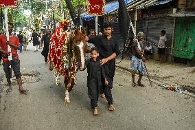 Alam Procession On Fifth Day Of Muharram Observation In India.