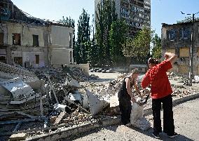 Ohmatdyt Childrens Hospital after Russian missile attack in Kyiv