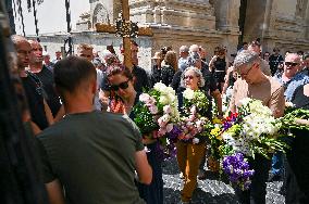 Funeral of Ohmatdyt doctor killed by Russian missile strike in Lviv