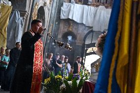 Funeral of Ohmatdyt doctor killed by Russian missile strike in Lviv