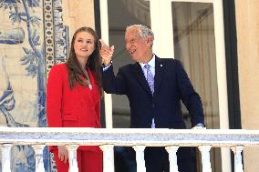 Princess Leonor Meets With Portuguese President - Lisbon