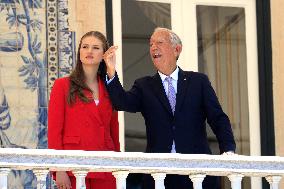 Princess Leonor Meets With Portuguese President - Lisbon