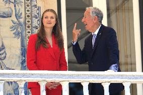 Princess Leonor Meets With Portuguese President - Lisbon