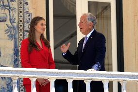 Princess Leonor Meets With Portuguese President - Lisbon