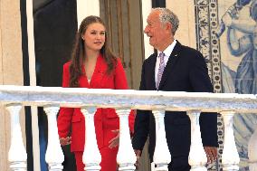 Princess Leonor Meets With Portuguese President - Lisbon