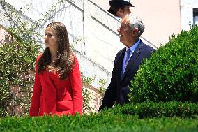 Princess Leonor Meets With Portuguese President - Lisbon