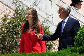 Princess Leonor Meets With Portuguese President - Lisbon