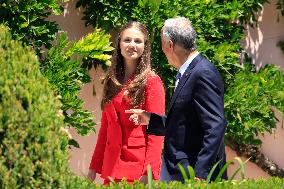 Princess Leonor Meets With Portuguese President - Lisbon