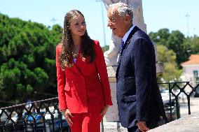 Princess Leonor Meets With Portuguese President - Lisbon