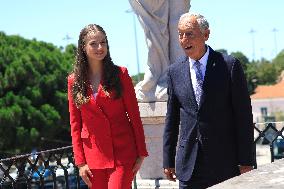 Princess Leonor Meets With Portuguese President - Lisbon