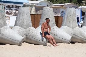 Tetrapods on Chonomorsk beaches