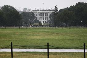 White House In Rainy Day