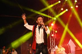 Indian Singer Nachiketa Chakraborty Performs In Dhaka.