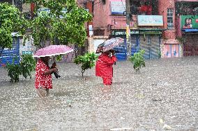 Heavy Monsoon Rain In Dhaka.