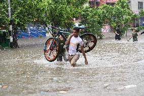 Heavy Monsoon Rain In Dhaka.