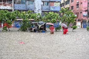 Heavy Monsoon Rain In Dhaka.