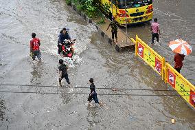 Heavy Monsoon Rain In Dhaka.