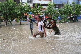 Heavy Monsoon Rain In Dhaka.