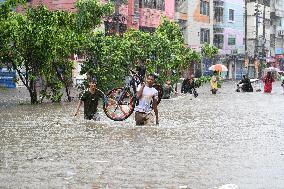 Heavy Monsoon Rain In Dhaka.