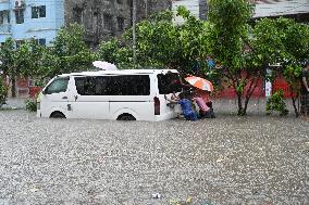 Heavy Monsoon Rain In Dhaka.