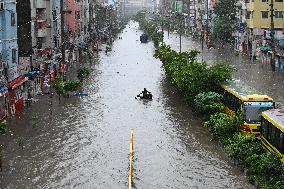 Heavy Monsoon Rain In Dhaka.